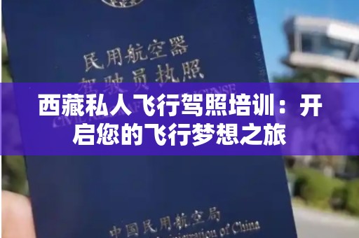 西藏私人飞行驾照培训：开启您的飞行梦想之旅