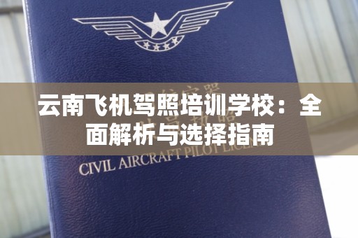 云南飞机驾照培训学校：全面解析与选择指南