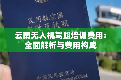 云南无人机驾照培训费用：全面解析与费用构成