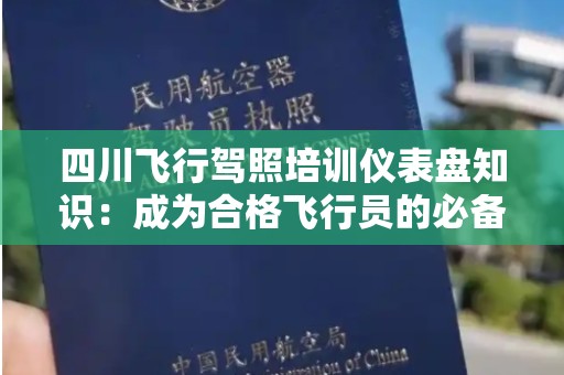 四川飞行驾照培训仪表盘知识：成为合格飞行员的必备指南