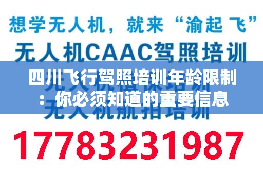 四川飞行驾照培训年龄限制：你必须知道的重要信息