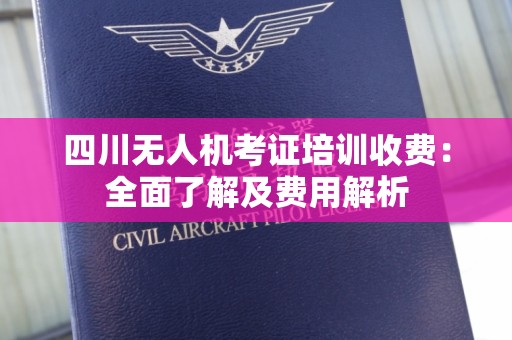 四川无人机考证培训收费：全面了解及费用解析
