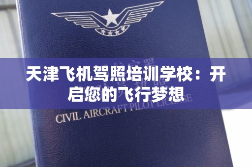 天津飞机驾照培训学校：开启您的飞行梦想