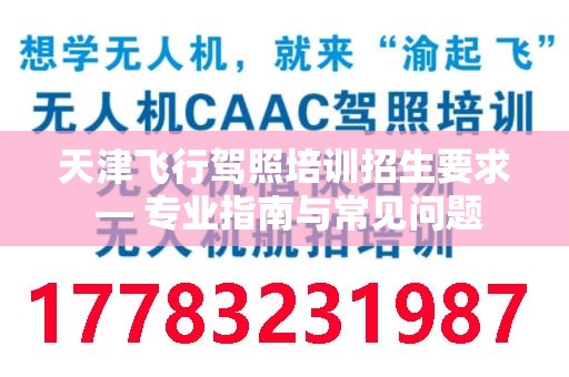 天津飞行驾照培训招生要求 — 专业指南与常见问题