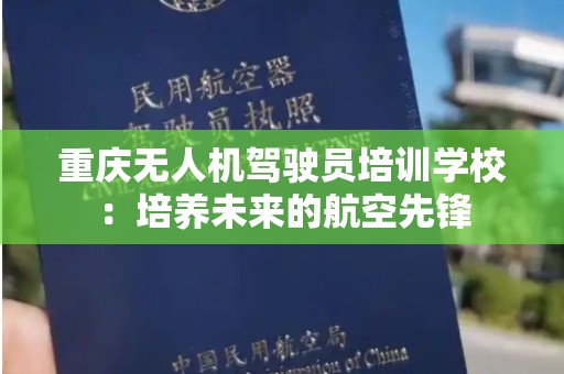 重庆无人机驾驶员培训学校：培养未来的航空先锋