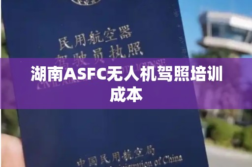 湖南ASFC无人机驾照培训成本