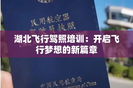湖北飞行驾照培训：开启飞行梦想的新篇章