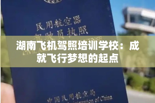湖南飞机驾照培训学校：成就飞行梦想的起点