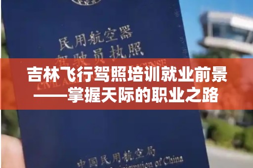 吉林飞行驾照培训就业前景——掌握天际的职业之路