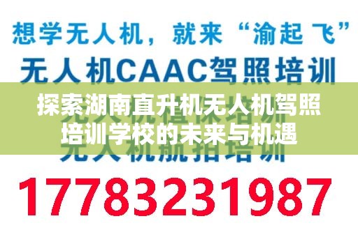 探索湖南直升机无人机驾照培训学校的未来与机遇