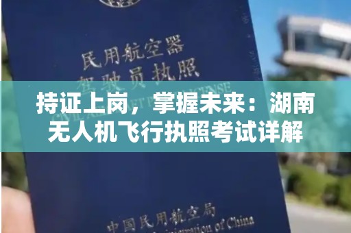 持证上岗，掌握未来：湖南无人机飞行执照考试详解