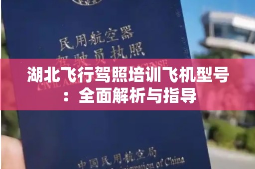 湖北飞行驾照培训飞机型号：全面解析与指导