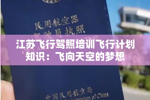 江苏飞行驾照培训飞行计划知识：飞向天空的梦想