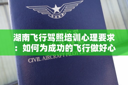 湖南飞行驾照培训心理要求：如何为成功的飞行做好心理准备