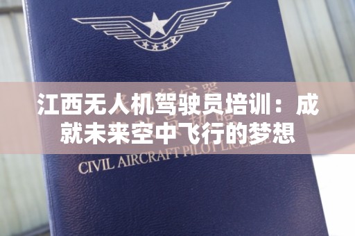 江西无人机驾驶员培训：成就未来空中飞行的梦想