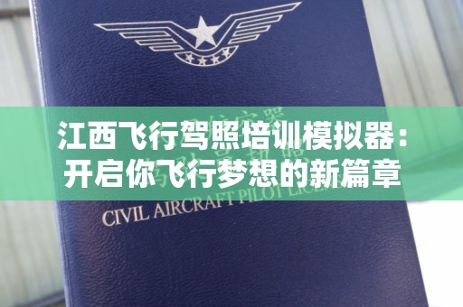 江西飞行驾照培训模拟器：开启你飞行梦想的新篇章