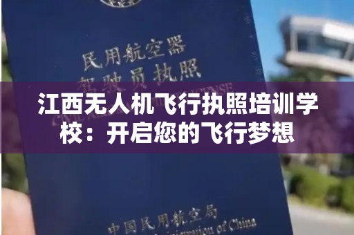 江西无人机飞行执照培训学校：开启您的飞行梦想