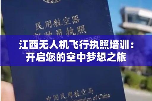 江西无人机飞行执照培训：开启您的空中梦想之旅