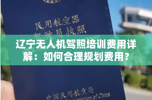 辽宁无人机驾照培训费用详解：如何合理规划费用？