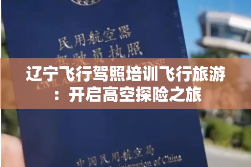 辽宁飞行驾照培训飞行旅游：开启高空探险之旅