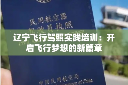 辽宁飞行驾照实践培训：开启飞行梦想的新篇章