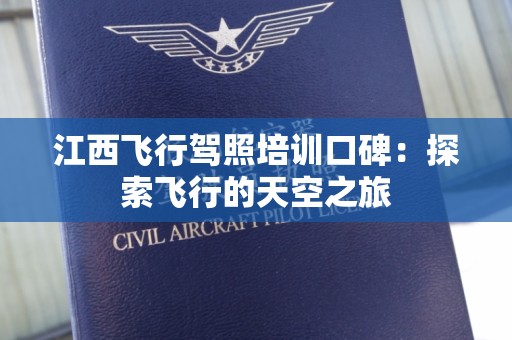 江西飞行驾照培训口碑：探索飞行的天空之旅