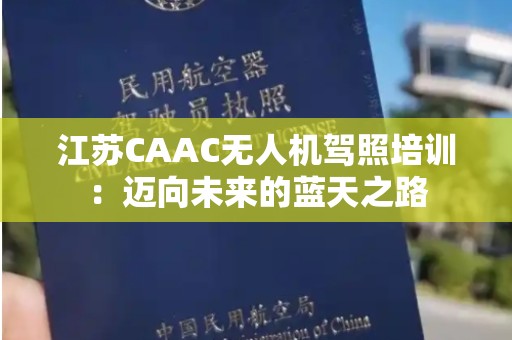 江苏CAAC无人机驾照培训：迈向未来的蓝天之路