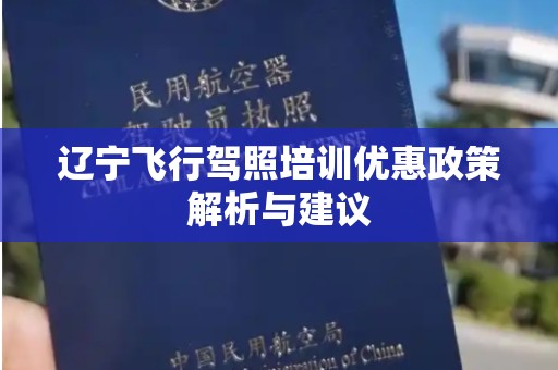 辽宁飞行驾照培训优惠政策解析与建议