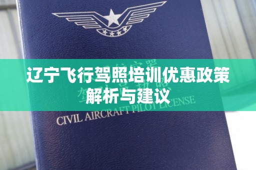 辽宁飞行驾照培训优惠政策解析与建议