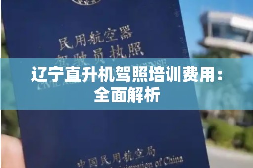 辽宁直升机驾照培训费用：全面解析