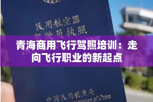 青海商用飞行驾照培训：走向飞行职业的新起点