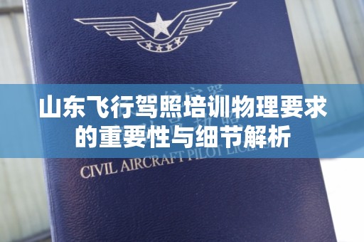 山东飞行驾照培训物理要求的重要性与细节解析