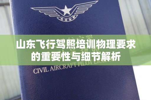 山东飞行驾照培训物理要求的重要性与细节解析
