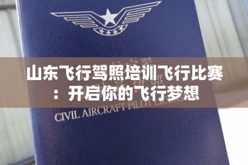 山东飞行驾照培训飞行比赛：开启你的飞行梦想