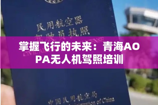 掌握飞行的未来：青海AOPA无人机驾照培训