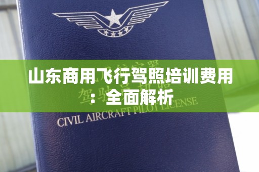 山东商用飞行驾照培训费用：全面解析