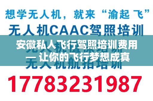 安徽私人飞行驾照培训费用 — 让你的飞行梦想成真