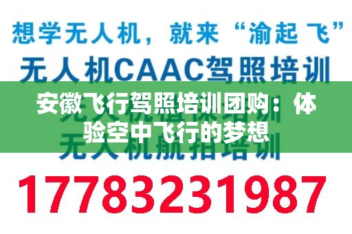 安徽飞行驾照培训团购：体验空中飞行的梦想