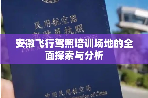 安徽飞行驾照培训场地的全面探索与分析