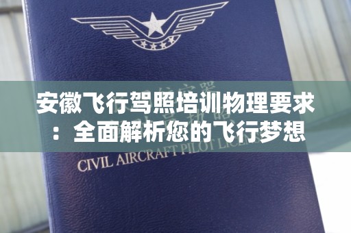 安徽飞行驾照培训物理要求：全面解析您的飞行梦想