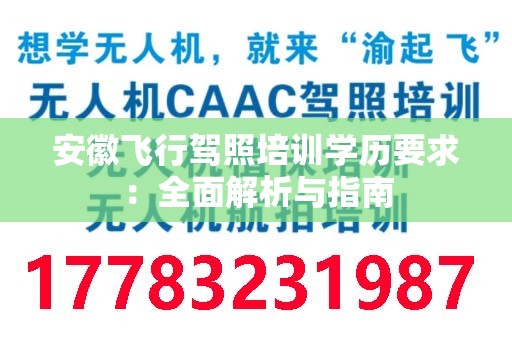 安徽飞行驾照培训学历要求：全面解析与指南