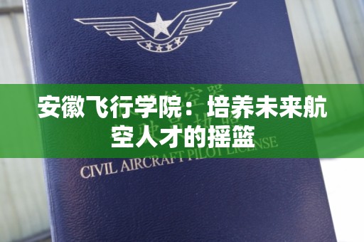 安徽飞行学院：培养未来航空人才的摇篮