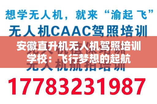 安徽直升机无人机驾照培训学校：飞行梦想的起航