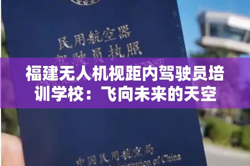 福建无人机视距内驾驶员培训学校：飞向未来的天空