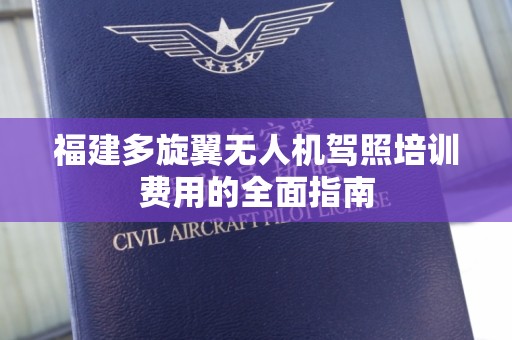 福建多旋翼无人机驾照培训费用的全面指南