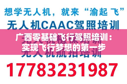 广西零基础飞行驾照培训：实现飞行梦想的第一步