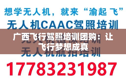 广西飞行驾照培训团购：让飞行梦想成真