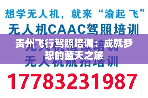 贵州飞行驾照培训：成就梦想的蓝天之旅