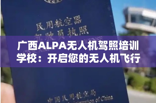 广西ALPA无人机驾照培训学校：开启您的无人机飞行之旅