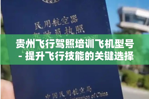 贵州飞行驾照培训飞机型号 - 提升飞行技能的关键选择